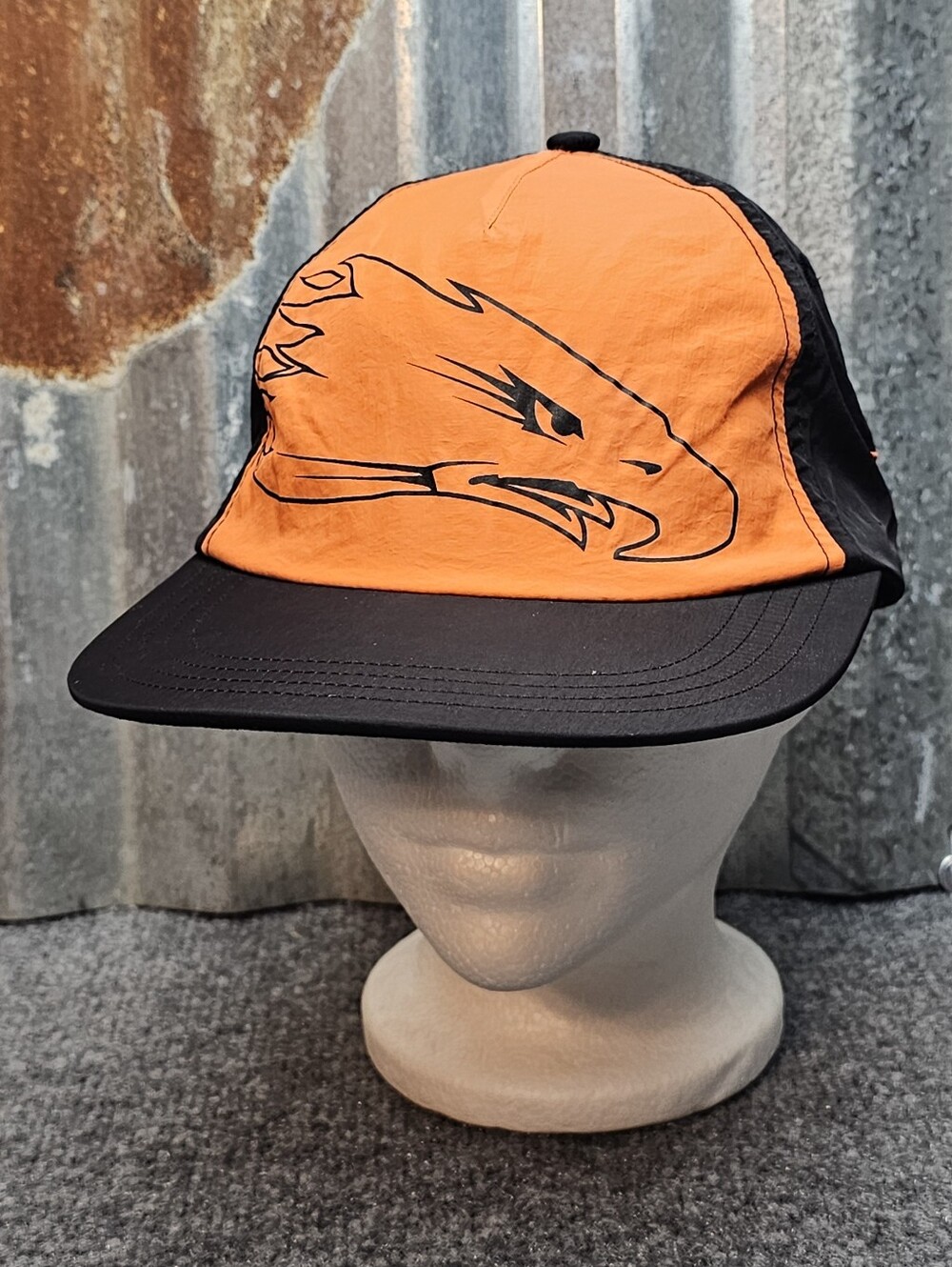 RARE Vintage Style| Harley-Davidson Eagle Biker Cap - Black & Orange Hat
